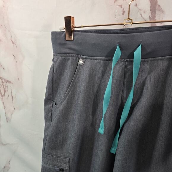 Figs Zamora Jogger Womens XS Bottom Pant Gray Technical Heather Denim 1812 - Picture 2 of 13